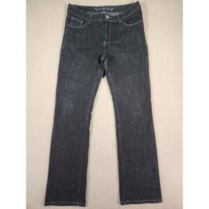 EC Jeans Womens 12 Rhinestones High Rise Embroidered Cotton Blend Straight